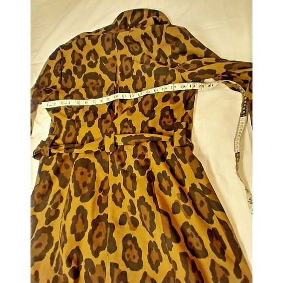 INC International Concepts Leopard Print Trench Coat With Belt Medium - Picture 4 of 10